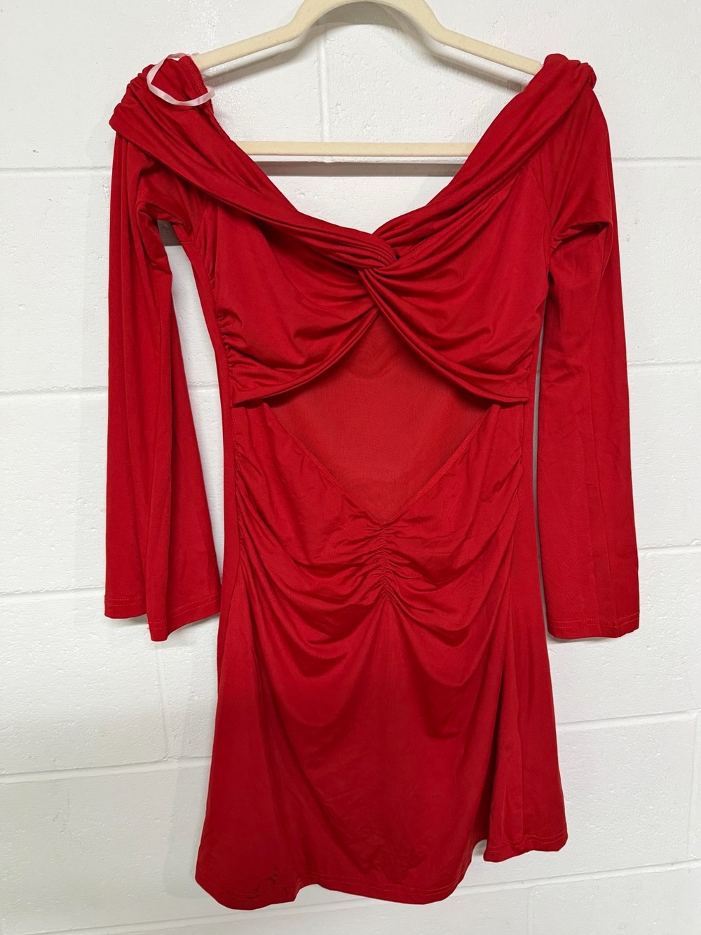 Princess Polly Red Twist-Front Mini Dress